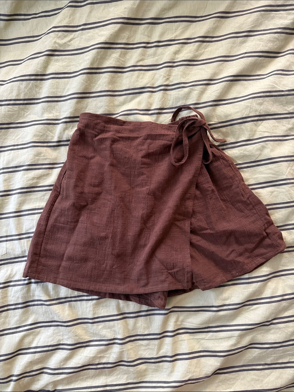 Wrap Skort in Deep Burgundy